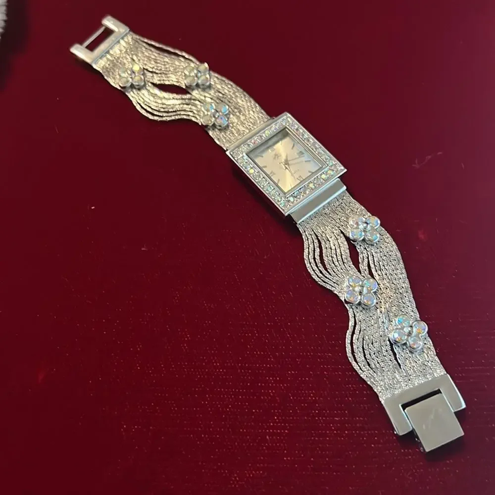 Vintage Kirks Folly Quartz Rhinestone Watch